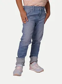 Rad prix Girls Blue Washed Denim Pant-thumb1