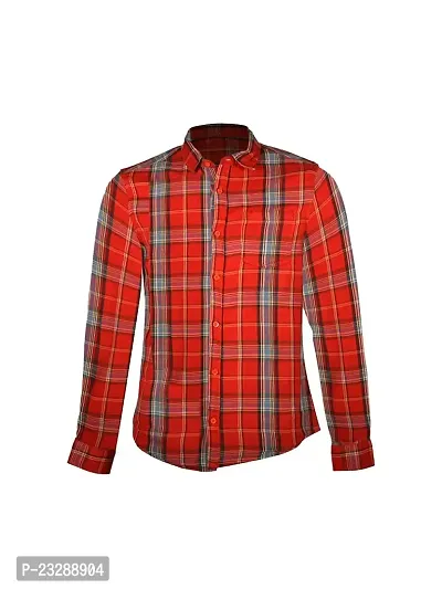 Rad prix Mens Red Checked Full Sleeve Shirt-thumb0