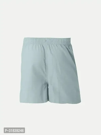 Boys Sky Blue Solid Casual Shorts-thumb4