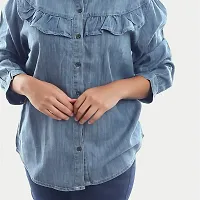 Rad prix Women Blue Denim Shirt-thumb1