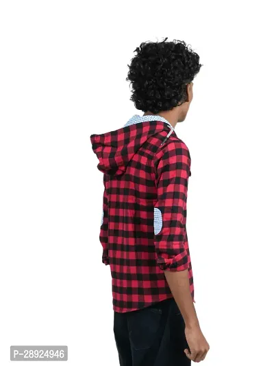 Boys Red Checked shirts-thumb3