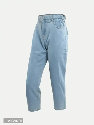 Rad prix Girls Blue Heavy Washed Distressed Denim Pant-thumb2