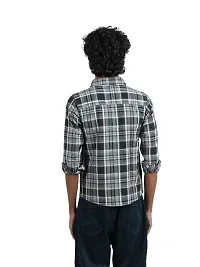 Boys Black Checked Cotton Shirts-thumb1