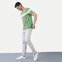 Stylish Green Cotton T-shirt For Men-thumb1