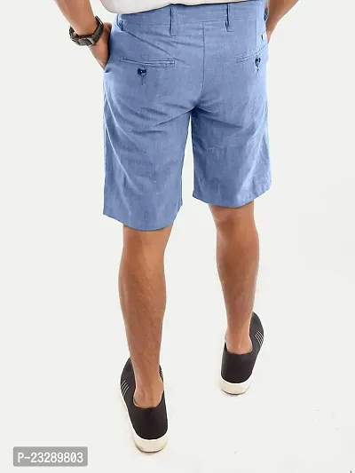 Rad prix Mens Light Blue Remi Cotton Shorts-thumb4