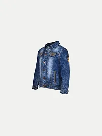 Rad prix Boys Dark Blue Denim Trucker Jacket-thumb1