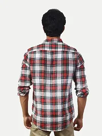 Rad prix Men Red Checked Regular Fit Casual Cotton Shirt-thumb3