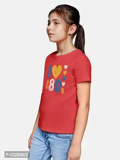 Rad prix Teen Girls Coral Printed Crew Neck T-Shirt-thumb2