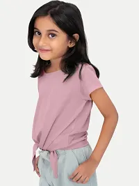 Classic Solid Tshirt for Kids Girl-thumb2