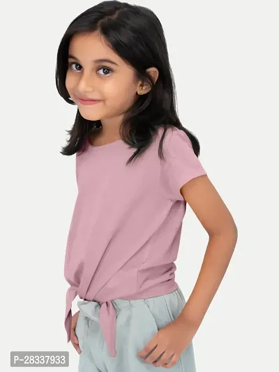 Classic Solid Tshirt for Kids Girl-thumb3