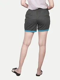 Rad prix Women Black Shorts with Blue Detailing-thumb3