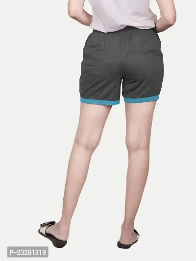 Rad prix Women Black Shorts with Blue Detailing-thumb4