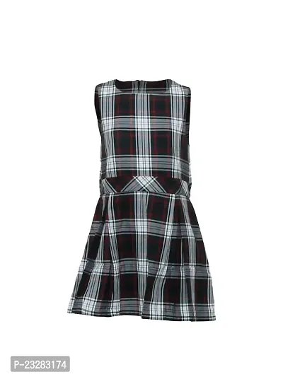 Rad prix Girls Navy A-line Pleated-Dress with Checks