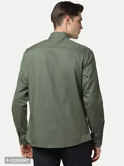 Rad prix Men Olive Washed Full Sleeves Shirt-thumb4