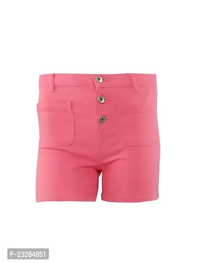 Rad prix Pink Solid Casual Shorts-thumb0