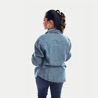 Rad prix Women Blue Denim Shirt-thumb3