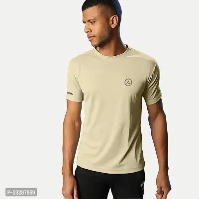 Rad prix Men Sand Regular Fit Sports T-Shirt-thumb2