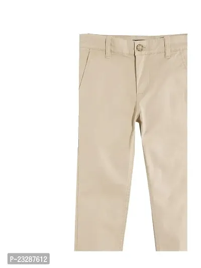 Teen Girls Beige Casual Trousers-thumb0