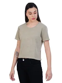 Womens Garment dye knit Sage Green Ribbed Top-thumb2