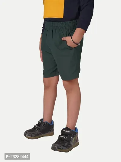 Rad prix Boys Green Solid Casual Shorts-thumb4