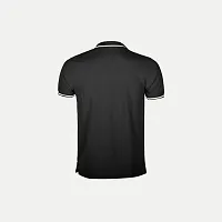 Rad prix Men Black Cotton Contrast Tipping Polo T-Shirt-thumb3