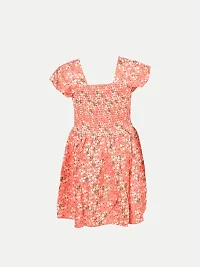 Rad prix Pink Smoked All-Over Printed Dress-thumb3