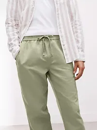 Rad prix Mens Solid Chino Light Green Chinos Trousers-thumb2