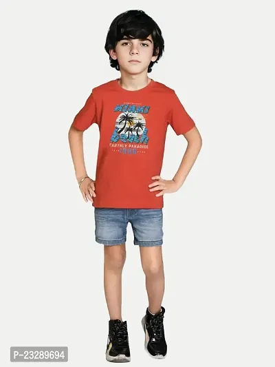 Rad prix Teen Boys Red Graphic Printed Tees-thumb3