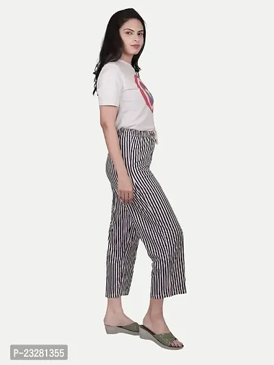 Rad prix Women Printed Lounge wear Pants White-thumb0