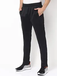 Rad prix Men Solid Black Polyester Regular Fit Active wear Joggers-thumb1