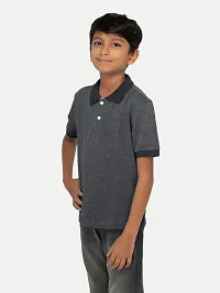 Boys Black Plain Polo-thumb2