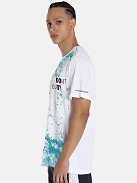 Rad prix Men White Graphic Printed Crew Neck Regular Fit T-Shirt-thumb1