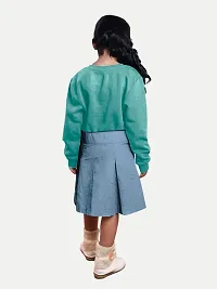 Stylish Denim Skirt for Kids Girl-thumb1