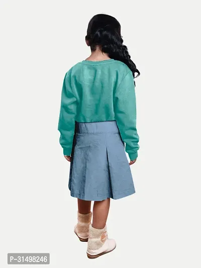 Stylish Denim Skirt for Kids Girl-thumb2