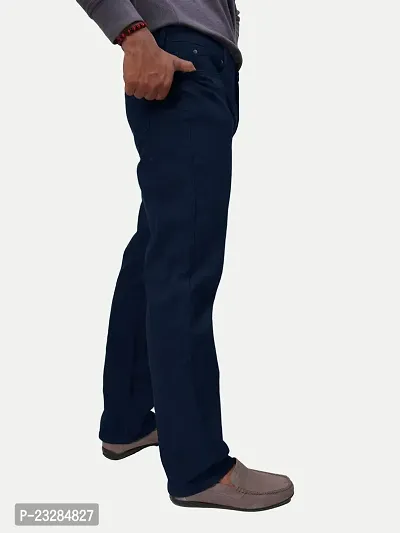 Rad prix Men Basic Navy Stretch Denim Jeans-thumb2