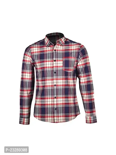 Rad prix Mens Blue/Red Checked Full Sleeve Shirt