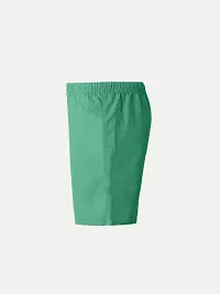 Elegant Green Cotton Solid Shorts For Boys-thumb2