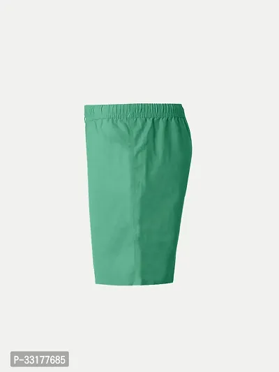 Elegant Green Cotton Solid Shorts For Boys-thumb3