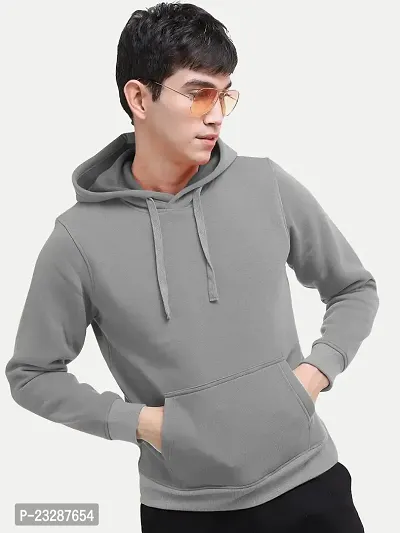 Rad prix Mens Solid Pink Cotton Jersey Hoodie with Pockets-thumb2