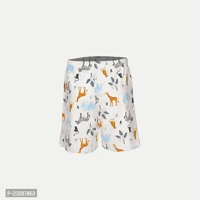 Rad prix White Casual Animal Printed Shorts-thumb4