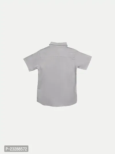 Rad prix Teen Boys Grey Solid Casual Shirt-thumb3