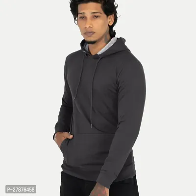 Mens Solid Black Hoodies-thumb3