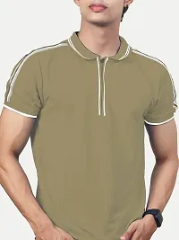 Stylish Green Cotton Blend T-Shirt For Men-thumb2