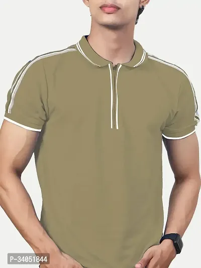 Stylish Green Cotton Blend T-Shirt For Men-thumb3