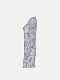 Women Blue Printed  Dress-thumb1