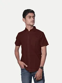 Rad prix Men Solid Brown Smart Casual Cotton Shirt-thumb1