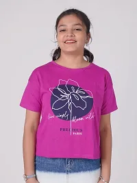 Rad prix Teen Girls Hot-Pink Printed T-Shirt-thumb1