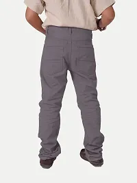 Boys Casual Woven Pants- Grey Colour-thumb3