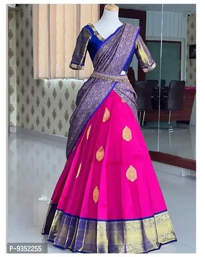 Order Kanjeevaram Silk South Style Lehenga Sarees with Blouse Piece and  Dupatta Online From Rysak Fashion World,Suarat