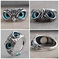 COMBO RING BLUE EYE OWL RING, SNAKE  GOLDEN HUG  SILVER HUG RINGS PACK OF 4-thumb2